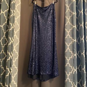 EUC Badgley Mischka sequin long skirt, size 14